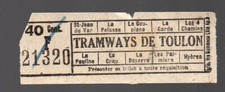 Ticket tramways toulon d'occasion  Lectoure