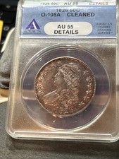 Busto com tampa 1826 meio dólar classificação O -108A Au 55 ANACS fazer oferta comprar usado Busto com tampa 1826 meio dólar classificação O -108A Au 55 ANACS fazer oferta comprar usado  Enviando para Brazil