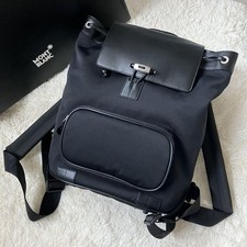 Mochila Montblanc Night Flight couro preto logotipo cinto comprar usado  Enviando para Brazil
