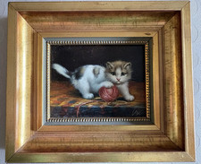 ölbild katze gebraucht kaufen  Winhöring