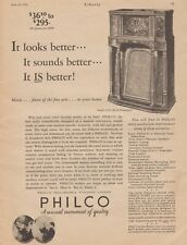 Rádio Philco modelo 15X 1932 - "Parece melhor soa melhor" - Arte fotográfica impressa anúncio comprar usado  Enviando para Brazil