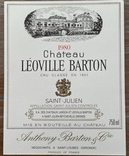 étiquette château léoville d'occasion  Toul