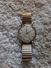 mens 9ct gold watch garrard for sale  DUNSTABLE