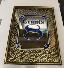 Placa de bar espelhada vintage década de 1980 Grant's 8 uísque escocês com moldura LEIA RARA comprar usado Placa de bar espelhada vintage década de 1980 Grant's 8 uísque escocês com moldura LEIA RARA comprar usado  Enviando para Brazil