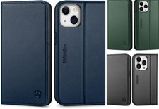 Capa SHIELDON para iPhone 14/13/12/11 carteira fólio couro genuíno RFI Reino Unido comprar usado  Enviando para Brazil