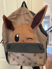 Mochila Pokemon Eevee piscando tamanho completo tema quente esgotado marrom escola comprar usado  Enviando para Brazil