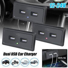 Porta USB 3.1A dupla 12V motocicleta carro trailer carregador rápido soquete painel tomada comprar usado  Enviando para Brazil