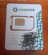Sim card cosmote for sale  SEAFORD