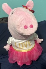 Bicho de pelúcia Peppa Pig varanda saudação amor rosa tutu dia dos namorados raro, usado comprar usado  Enviando para Brazil