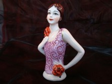 połowa lalki Mata Hari seksowny kwiaty Half Doll Pincushion Arms Away Styl Art D na sprzedaż  Wysyłka do Poland
