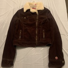 Jaqueta de surf feminina estilo Hollister West Coast vintage veludo grande marrom boho comprar usado  Enviando para Brazil