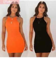Mini vestidos femininos de verão Bodycon com nervuras feminino vestido de festa clubwear com tiras comprar usado  Enviando para Brazil