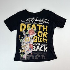 Vintage Ed Hardy por Cristian Audigier Feminino Tamanho G Estampa Grande comprar usado  Enviando para Brazil