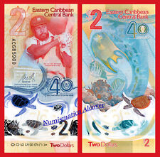 EAST CARIBBEAN STATES CARIBE 2 Dollars dolares 2023 Conmemorativo Pick NEW UNC segunda mano  Embacar hacia Argentina