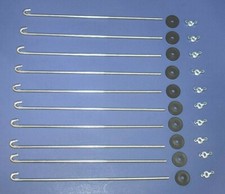12" Heavy Duty 1/4" Bateria Hold Down J Parafusos Hastes Ajuste 8" A 12" Pacote com 10 comprar usado  Enviando para Brazil
