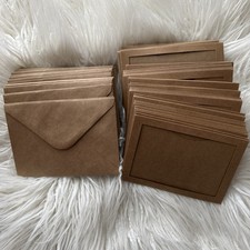 Cartões de inserção de fotos de papel Kraft com envelopes, molduras de papel 4x6, notas, 44 conjuntos comprar usado  Enviando para Brazil