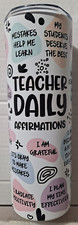Copo Tumbler Teacher Daily Affirmations branco aço inoxidável 16 onças quente frio comprar usado  Enviando para Brazil