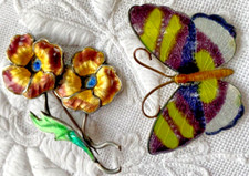Vintage enamel butterfly for sale  AYLESBURY