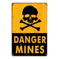 Targa danger mines usato  Pescara
