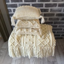 Cream handmade afghan for sale  Lanse