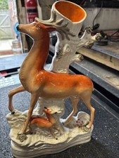 Antique staffordshire stag for sale  SOUTHPORT