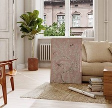Pink chinoiserie panel for sale  LOCHGILPHEAD