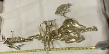 Usado, Arte de parede Bijan bronze grande escultura 3D praia seixo golfista caramelo Califórnia comprar usado  Enviando para Brazil