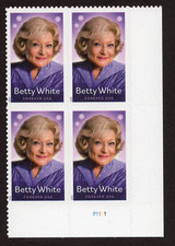 Scott #5976 Betty White Plate bloco de 4 selos para sempre - MNH comprar usado  Enviando para Brazil