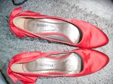 Pumps rot satinstoff gebraucht kaufen  Deutschland