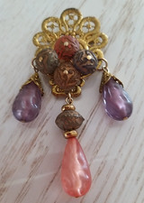 Broche vintage metal d'occasion  Cagnes-sur-Mer