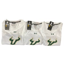 USF Bulls Under Armour Adult 4XL White Green Short Sleeve Heat Gear Mens New NWT comprar usado USF Bulls Under Armour Adult 4XL White Green Short Sleeve Heat Gear Mens New NWT comprar usado  Enviando para Brazil