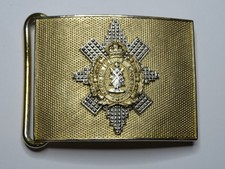 Oficiais militares britânicos fivela de cinto sujo relógio preto Royal Highlanders KC comprar usado  Enviando para Brazil