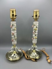 Conjunto de abajur de mesa vintage floral porcelana cristal chumbo mesa elétrica comprar usado Conjunto de abajur de mesa vintage floral porcelana cristal chumbo mesa elétrica comprar usado  Enviando para Brazil