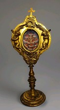 Reliquiario ostensorio bronzo usato  Italia
