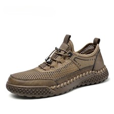 Sapatos casuais masculinos verão respirável malha cadarço rápido tênis externo comprar usado  Enviando para Brazil