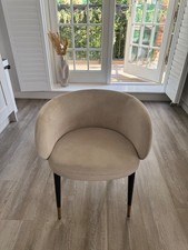 ivory leather dining chairs for sale  BARNET