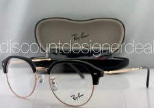 Óculos Ray-Ban redondo cinza acetato ouro rosa metal transparente demonstração RB7229 8322 53, usado comprar usado  Enviando para Brazil