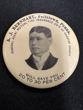 ESPELHO DE BOLSO VINTAGE CELULÓIDE PUBLICIDADE FOGO MÚTUO INS. POTTSTOWM, PA. comprar usado  Enviando para Brazil