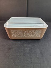 Prato de geladeira Pyrex 502-B Woodland Brown com tampa 502-C 1,5 xícara EUA vintage comprar usado  Enviando para Brazil