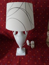 Tischlampe weiß schirm gebraucht kaufen  Fruerlund,-Engelsby, Tastrup