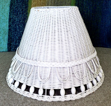 White wicker lamp for sale  Delray Beach