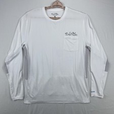 Camisa masculina Salt Life Fusion performance média branca bolso pesca manga longa comprar usado  Enviando para Brazil