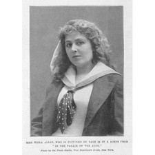 VIOLA ALLEN Atriz de Palco Americana - Estampa Antiga 1901 comprar usado  Enviando para Brazil