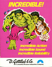 Incredible hulk gottlieb for sale  Silver Spring