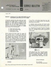 Usado, JOHNSON OUTBOARD 1978 KIT DE REPARO DE VÁLVULA DE INCLINAÇÃO HIDRÁULICA SB 1478 BOLETIM DE SERVIÇO  comprar usado  Enviando para Brazil