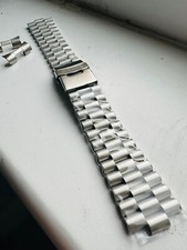Pulseira de relógio masculina de aço inoxidável curva Seiko President 20mm 22mm, nova, usado comprar usado  Enviando para Brazil