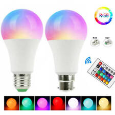 Lâmpada LED 10W RGB E27 B22 + luz de controle remoto 16 lâmpada de parafuso de mudança de cor, usado comprar usado  Enviando para Brazil