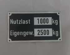 Oldtimer typenschild schild d'occasion  Expédié en Belgium