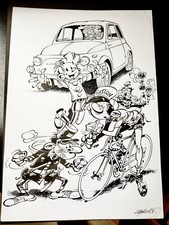 Dessin original hommage d'occasion  Strasbourg-