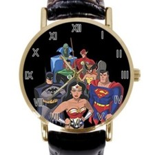 Relógio Super Heros pulseira de couro sintético preto RESISTENTE À ÁGUA RESPINGOS comprar usado  Enviando para Brazil
